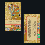 Gustav Klimt Fulfillment Nouveau Couple Business Card<br><div class="desc">Gustav Klimt,  Fulfillment 1910-1911 Art Nouveau Couple with Klimt's signature swirling design and beautiful gold painting.</div>