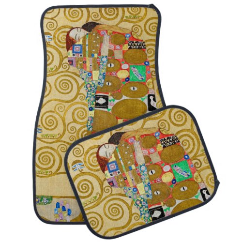 Gustav Klimt Fulfillment Nouveau Couple Car Floor Mat