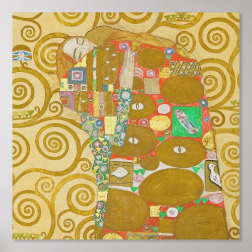 Gustav Klimt Fulfillment Nouveau Couple Foil Prints