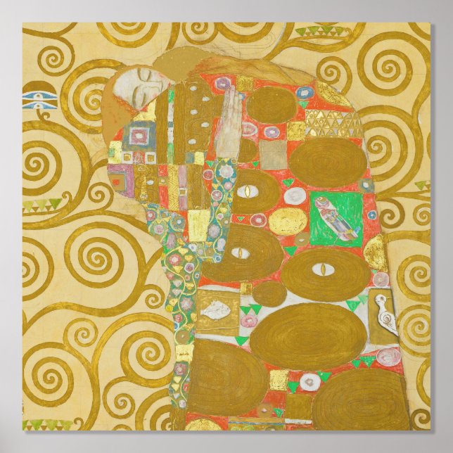Gustav Klimt Fulfillment Nouveau Couple Foil Prints (Front)