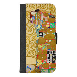 Gustav Klimt Fulfillment Nouveau Couple iPhone 8/7 Plus Wallet Case