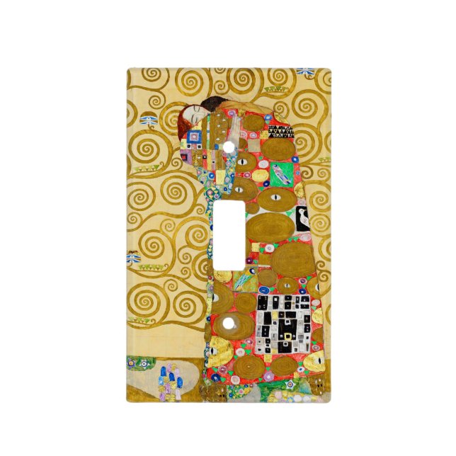 Gustav Klimt Fulfillment Nouveau Couple Light Switch Cover (Front)