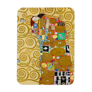Gustav Klimt Fulfillment Nouveau Couple Magnet