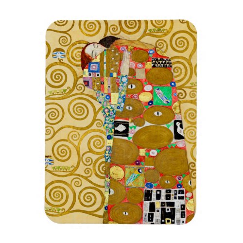 Gustav Klimt Fulfillment Nouveau Couple Magnet