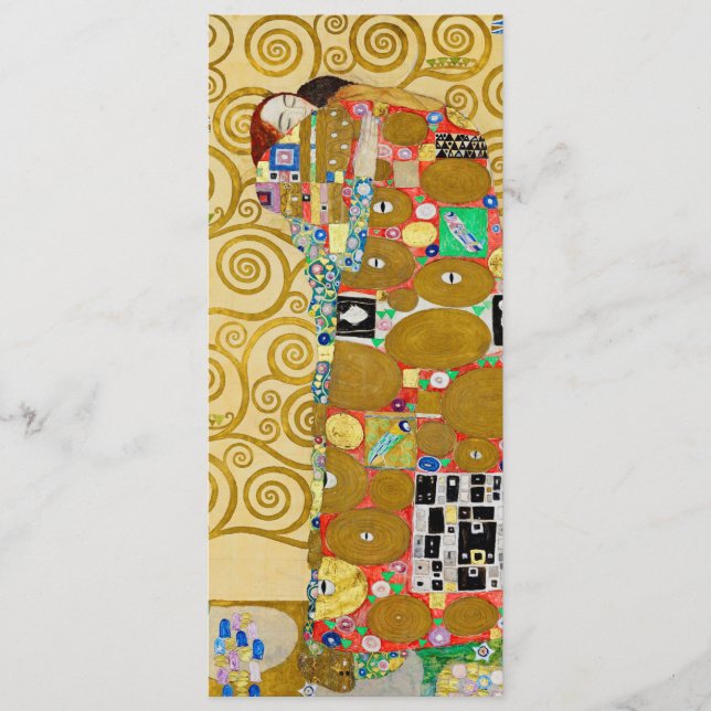 Gustav Klimt Fulfillment Nouveau Couple Menu (Front)