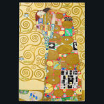 Gustav Klimt Fulfillment Nouveau Couple Metal Print<br><div class="desc">Gustav Klimt,  Fulfillment 1910-1911 Art Nouveau Couple with Klimt's signature swirling design and beautiful gold painting.</div>