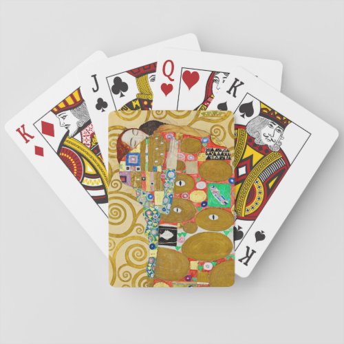Gustav Klimt Fulfillment Nouveau Couple Playing Cards