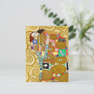 Gustav Klimt Fulfillment Nouveau Couple Postcard