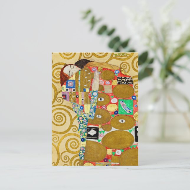 Gustav Klimt Fulfillment Nouveau Couple Postcard (Standing Front)