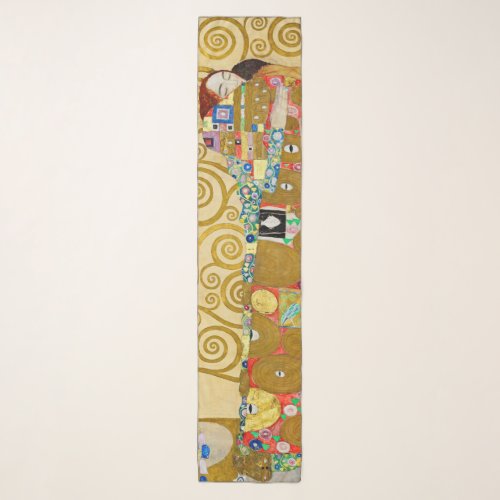 Gustav Klimt Fulfillment Nouveau Couple Scarf