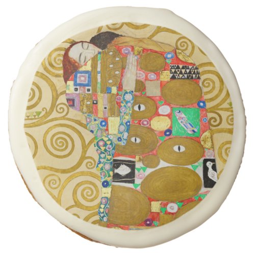 Gustav Klimt Fulfillment Nouveau Couple Sugar Cookie