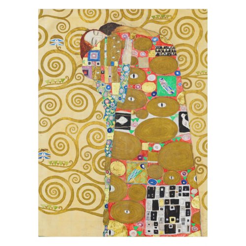 Gustav Klimt Fulfillment Nouveau Couple Tablecloth