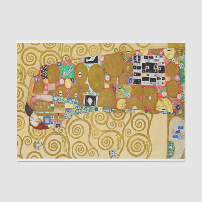 Gustav Klimt Fulfillment Nouveau Couple Tissue Paper (Front)