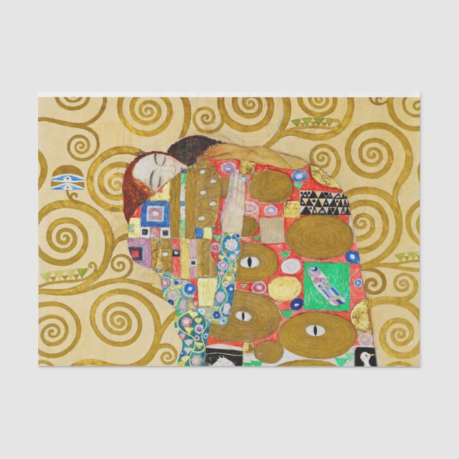 Gustav Klimt Fulfillment Nouveau Couple Tissue Paper (Front)