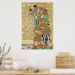Gustav Klimt Fulfillment Stoclet Frieze Art Poster