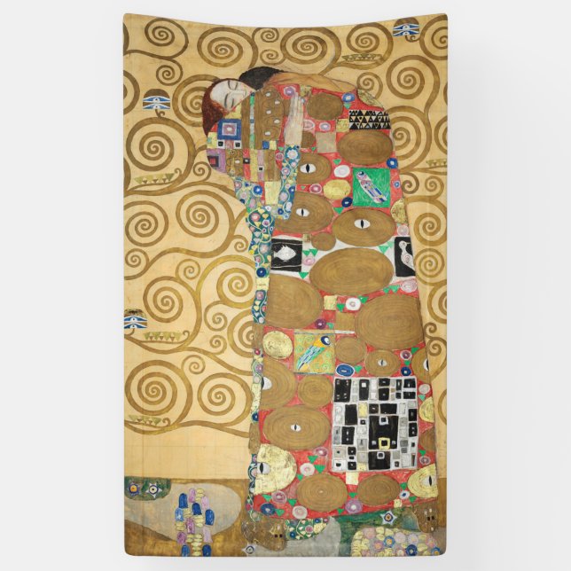Gustav Klimt - Fulfillment, Stoclet Frieze Banner (Vertical)