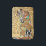 Gustav Klimt - Fulfillment, Stoclet Frieze Bath Mat<br><div class="desc">The Tree of Life,  Stoclet Frieze,  Fulfillment Lovers - Gustav Klimt,  Cardboard,  1909</div>