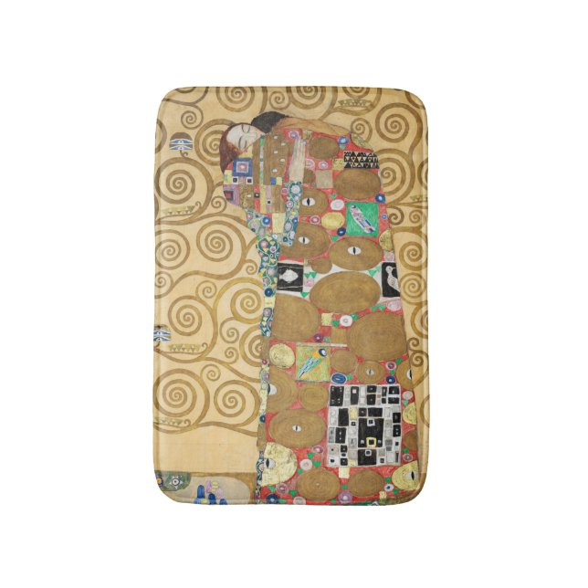 Gustav Klimt - Fulfillment, Stoclet Frieze Bath Mat (Front Vertical)