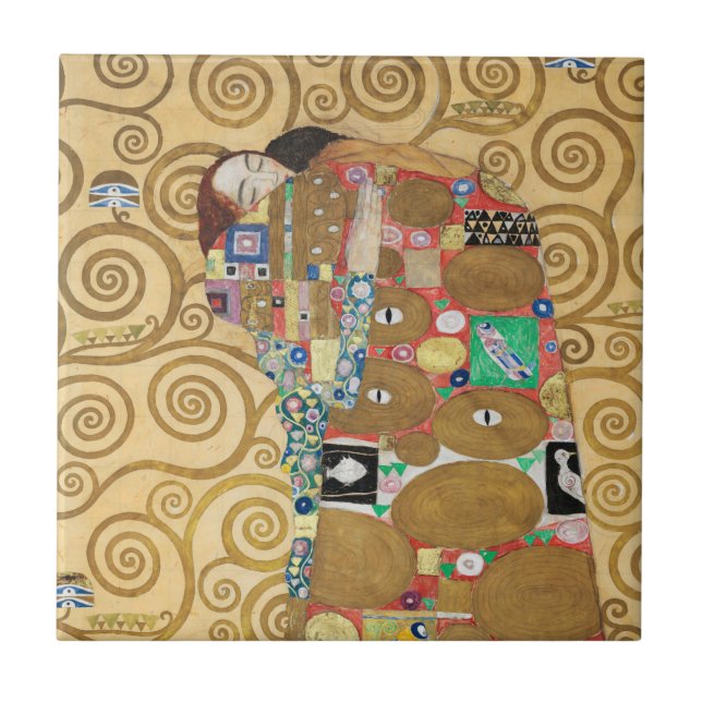 Gustav Klimt - Fulfillment, Stoclet Frieze Ceramic Tile (Front)