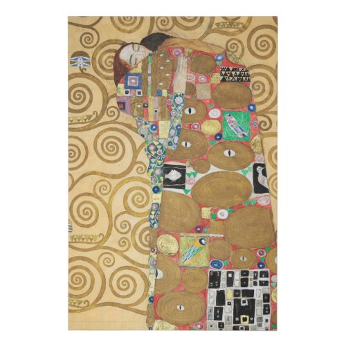 Gustav Klimt _ Fulfillment Stoclet Frieze Faux Canvas Print