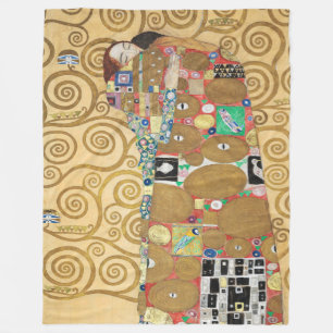 Gustav Klimt - Fulfillment, Stoclet Frieze Fleece Blanket