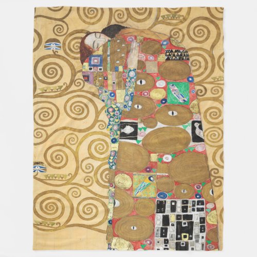 Gustav Klimt _ Fulfillment Stoclet Frieze Fleece Blanket