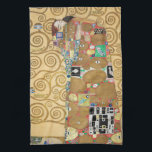 Gustav Klimt - Fulfillment, Stoclet Frieze Kitchen Towel<br><div class="desc">The Tree of Life,  Stoclet Frieze,  Fulfillment Lovers - Gustav Klimt,  Cardboard,  1909</div>