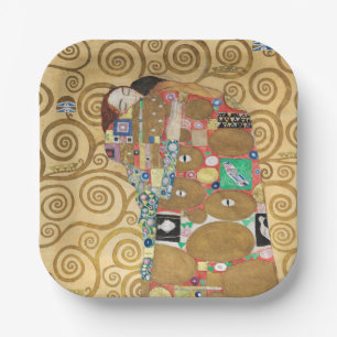 Gustav Klimt - Fulfillment, Stoclet Frieze Paper Plates