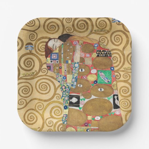 Gustav Klimt _ Fulfillment Stoclet Frieze Paper Plates