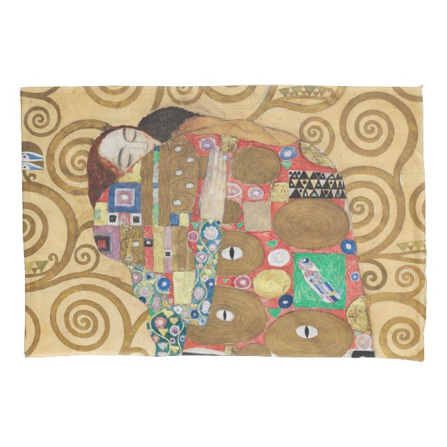 Gustav Klimt - Fulfillment, Stoclet Frieze Pillow Case (Front)