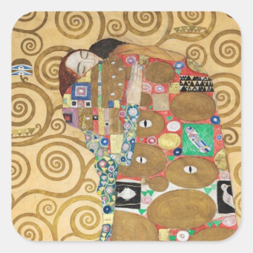 Gustav Klimt _ Fulfillment Stoclet Frieze Square Sticker