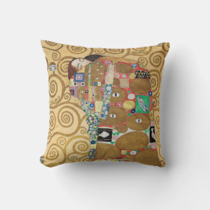 Gustav Klimt - Fulfillment, Stoclet Frieze Throw Pillow