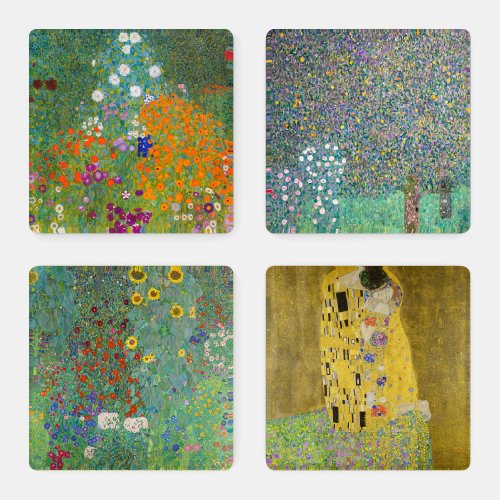 Gustav Klimt _ Garden Masterpieces Selection Coaster Set