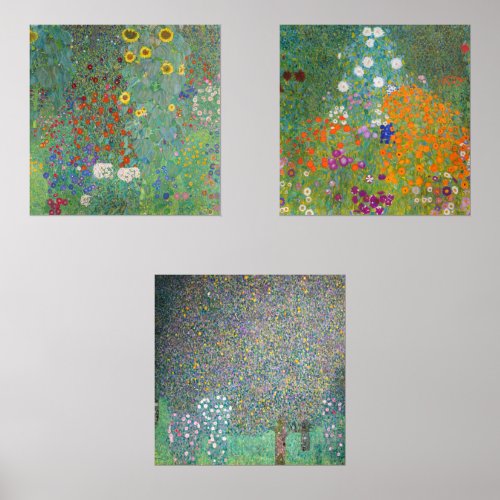 Gustav Klimt _ Garden Masterpieces Selection Wall Art Sets