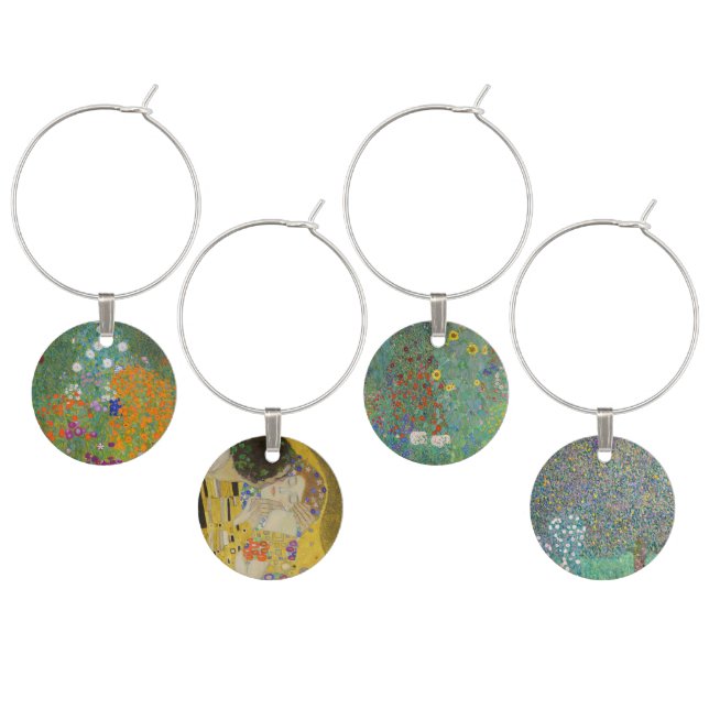Gustav Klimt - Garden Masterpieces Selection Wine Charm (Staggered)