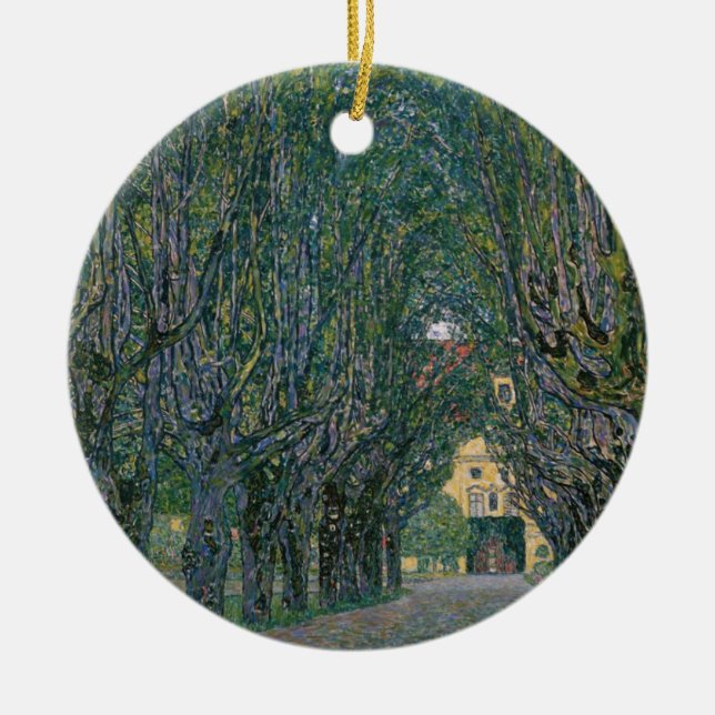Gustav Klimt - Garden Painting Ceramic Ornament (Front)