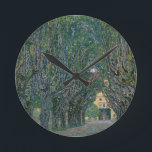 Gustav Klimt - Garden Painting Round Clock<br><div class="desc">Gustav Klimt - Garden Painting .
Classic artwork from one of the worlds most famous painters</div>
