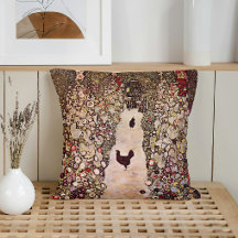 Gustav Klimt Garden Path Art, Vintage Earthy Tones