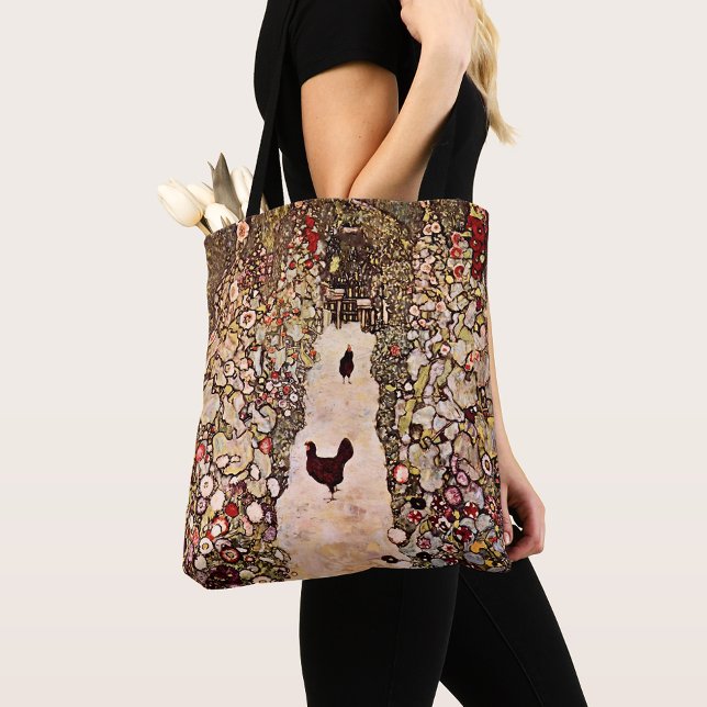Gustav Klimt Garden Path Painting, Art Nouveau Tote Bag (Creator Uploaded)