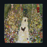Gustav Klimt - Garden Path with Chickens Bandana<br><div class="desc">Garden Path with Chickens - Gustav Klimt,  Oil on Canvas,  1916</div>