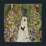Gustav Klimt - Garden Path with Chickens Bandana<br><div class="desc">Garden Path with Chickens - Gustav Klimt,  Oil on Canvas,  1916</div>