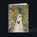 Gustav Klimt - Garden Path with Chickens Card<br><div class="desc">Garden Path with Chickens - Gustav Klimt,  Oil on Canvas,  1916</div>