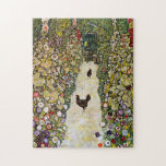 Gustav Klimt - Garden Path with Chickens Jigsaw Puzzle<br><div class="desc">Garden Path with Chickens - Gustav Klimt,  Oil on Canvas,  1916</div>