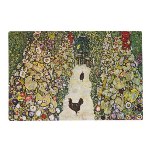 Gustav Klimt _ Garden Path with Chickens Placemat