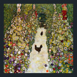 Gustav Klimt - Garden Path with Chickens Poster<br><div class="desc">Garden Path with Chickens - Gustav Klimt,  Oil on Canvas,  1916</div>