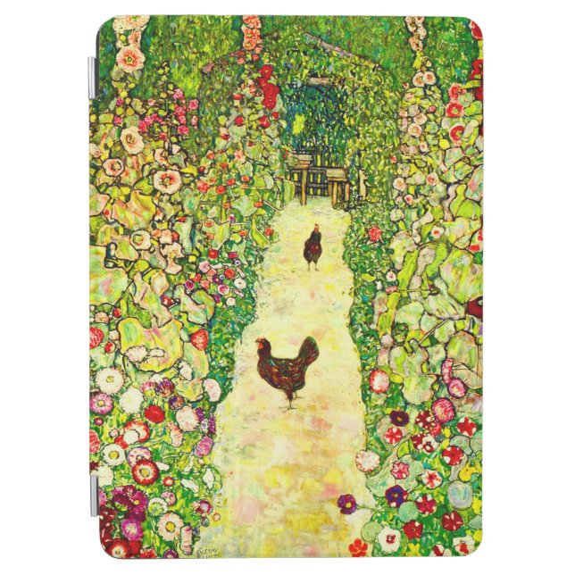 Gustav Klimt Garden with Chickens iPad Air Cover (Front)