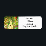 Gustav Klimt Garden with Chickens Label<br><div class="desc">Return Address Labels featuring Gustav Klimt’s oil painting Garden with Roosters (1917). Two brown chickens stand on a garden path. Beautiful pink,  red,  and white flowers bloom along the path. A great gift for fans of Art Nouveau and Austrian art.</div>