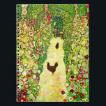 Gustav Klimt Garden with Chickens Notebook<br><div class="desc">Notebook featuring Gustav Klimt’s oil painting Garden with Roosters (1917). Two brown chickens stand on a garden path. Beautiful pink,  red,  and white flowers bloom along the path. A great gift for fans of Art Nouveau and Austrian art.</div>