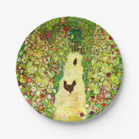Gustav Klimt Garden with Chickens