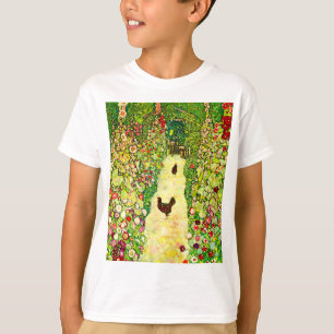 Gustav Klimt Garden with Chickens T-Shirt